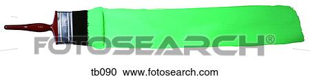 Photograph of a paint brush making a stripe of green paint View Large Photo Image Stock Image - Photograph of a paint brush making a stripe of green paint. Fotosearch