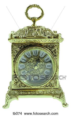 Photograph of an ornate carriage clock View Large Photo Image Picture - Photograph of an ornate carriage clock. Fotosearch