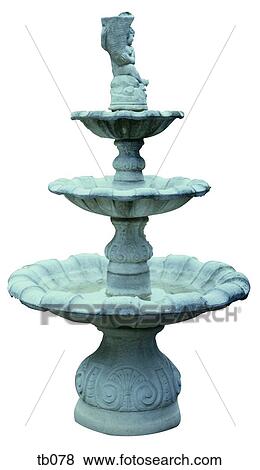 Stock Photo - Photograph of an ornate classical style garden fountain. Fotosearch