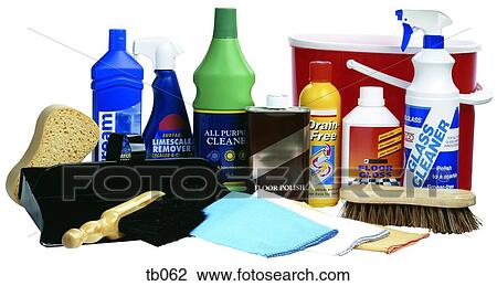 Photograph of various domestic cleaning materials View Large Photo Image Stock Image - Photograph of various domestic cleaning materials. Fotosearch