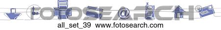 Web Page Contact Icon Set View Large Illustration Stock Illustration - Web Page Contact Icon Set. Fotosearch