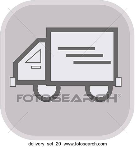 Clipart - Web Page "Delivery" Symbol/Icon. Fotosearch