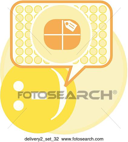 Web Page "Delivery" Symbol/Icon View Large Illustration Drawing - Web Page "Delivery" Symbol/Icon. Fotosearch