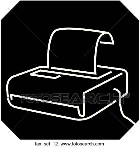Web Page "Fax" Symbol/Icon View Large Illustration Drawing - Web Page "Fax" Symbol/Icon. Fotosearch