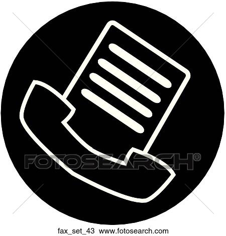 Web Page "Fax" Symbol/Icon View Large Illustration Drawing - Web Page "Fax" Symbol/Icon. Fotosearch