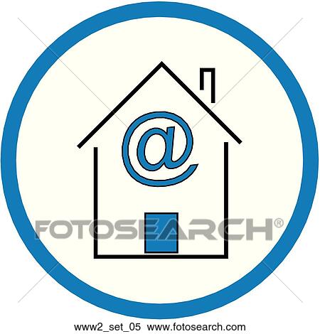 Stock Illustration - Web Page "Home" Symbol/Icon. Fotosearch