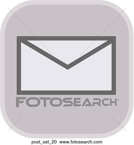 Clipart - Web Page "Post" or "Email" Symbol/Icon. Fotosearch