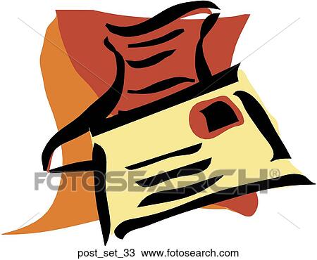 Drawing - Web Page "Post" or "Email" Symbol/Icon. Fotosearch