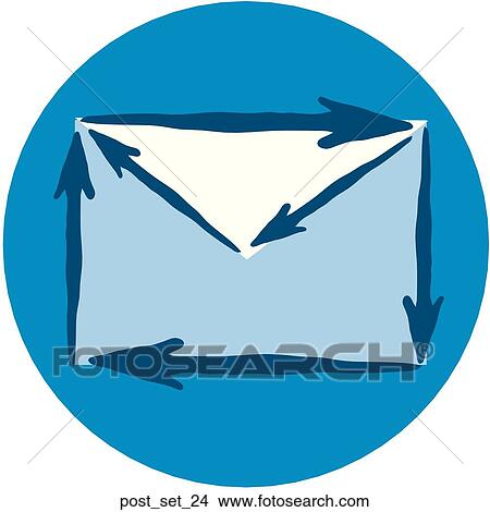 Stock Illustration - Web Page "Post" or "Email" Symbol/Icon. Fotosearch