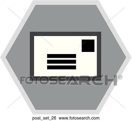 Stock Illustration - Web Page "Post" or "Email" Symbol/Icon. Fotosearch