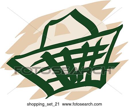 Clip Art - Web Page "Shopping" Symbol/Icon. Fotosearch