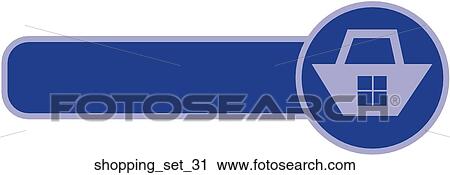 Clip Art - Web Page "Shopping" Symbol/Icon. Fotosearch