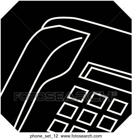 Drawing - Web Page "Telephone" Symbol/Icon. Fotosearch