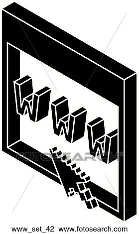Web Page "WWW" Symbol/Icon View Large Illustration Drawing - Web Page "WWW" Symbol/Icon. Fotosearch