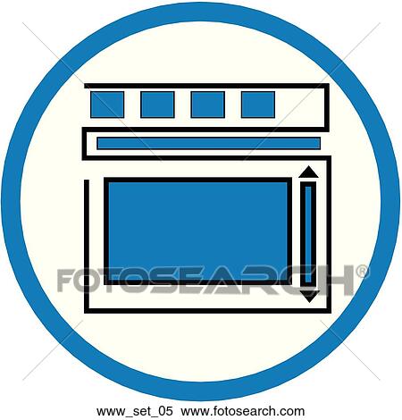 Stock Illustration - Web Page "WWW" Symbol/Icon. Fotosearch