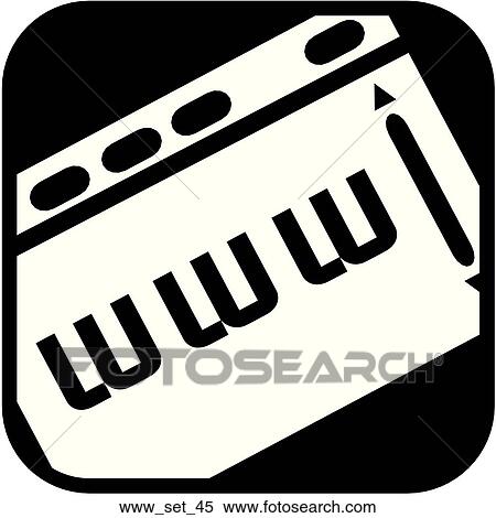 Stock Illustration - Web Page "WWW" Symbol/Icon. Fotosearch