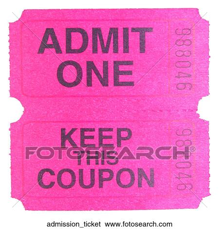 Stock Photograph - Admission ticket. Fotosearch