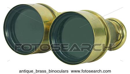 Stock Photograph - Antique brass binoculars. Fotosearch