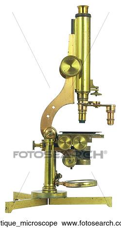 Stock Image - Antique microscope. Fotosearch