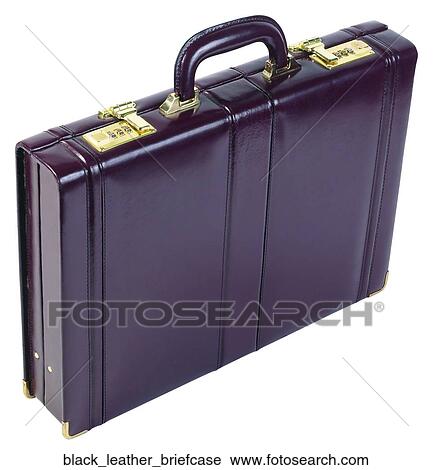 Black leather briefcase View Large Photo Image Stock Image - Black leather briefcase. Fotosearch