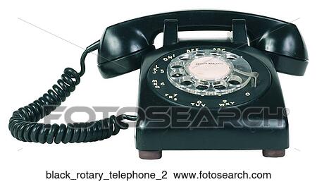 Stock Image - Black rotary telephone 2. Fotosearch