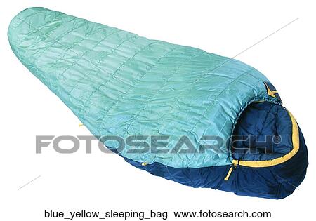 Blue yellow sleeping bag View Large Photo Image Stock Image - Blue yellow sleeping bag. Fotosearch