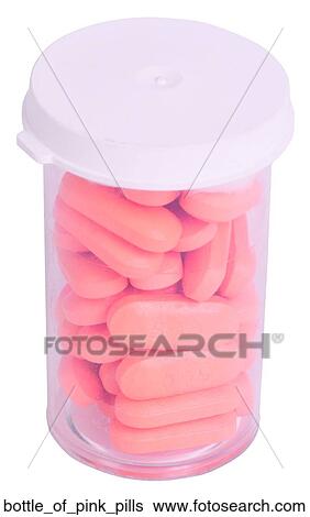 Bottle of pink pills View Large Photo Image Stock Photograph - Bottle of pink pills. Fotosearch