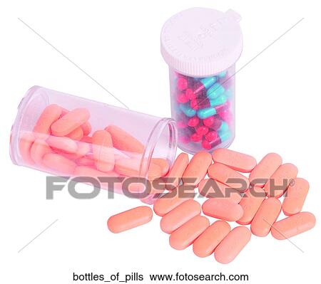 Stock Photograph - Bottles of pills. Fotosearch