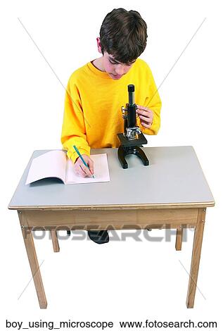 Boy using microscope View Large Photo Image Stock Image - Boy using microscope. Fotosearch