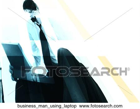 Business man using laptop View Large Photo Image Stock Photography - Business man using laptop. Fotosearch