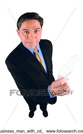 Business man with CD View Large Photo Image Stock Photo - Business man with CD . Fotosearch