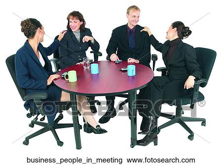 Stock Image - Business people in meeting. Fotosearch