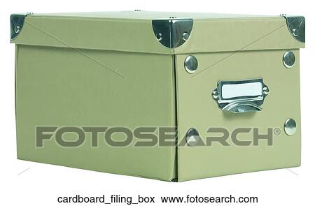 Cardboard filing box View Large Photo Image Stock Photo - Cardboard filing box. Fotosearch