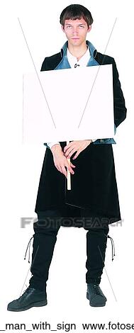 Costumed man with sign View Large Photo Image Picture - Costumed man with sign. Fotosearch