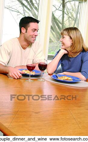 Couple dinner and wine View Large Photo Image Stock Image - Couple dinner and wine. Fotosearch