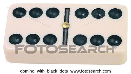 Domino with black dots View Large Photo Image Stock Photograph - Domino with black dots. Fotosearch