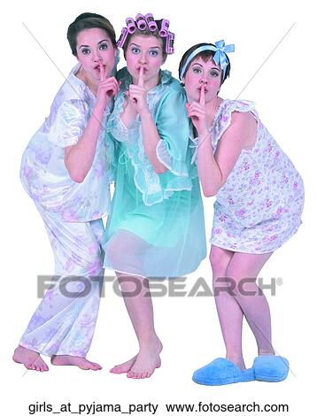 Girls at pyjama party View Large Photo Image Stock Photo - Girls at pyjama party. Fotosearch