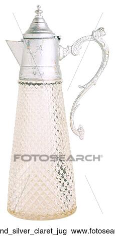 Glass and silver claret jug View Large Photo Image Stock Image - Glass and silver claret jug. Fotosearch