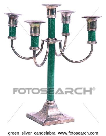 Green silver candelabra View Large Photo Image Stock Image - Green silver candelabra. Fotosearch