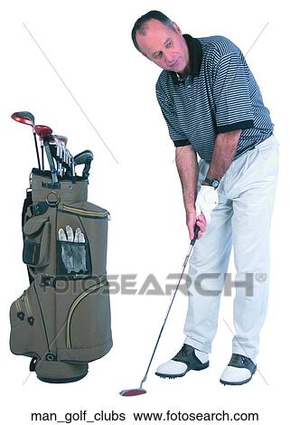 Man golf clubs View Large Photo Image Stock Photograph - Man golf clubs. Fotosearch