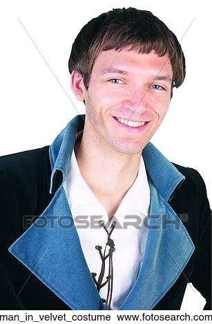Stock Image - Man in velvet costume. Fotosearch