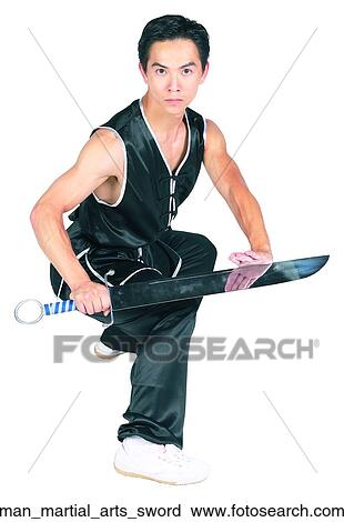 Man martial arts sword View Large Photo Image Stock Image - Man martial arts sword. Fotosearch