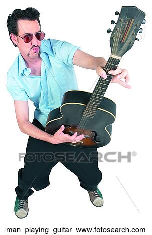 Stock Photography - Man playing guitar. Fotosearch