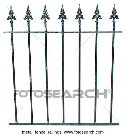 Metal fence railings View Large Photo Image Stock Photograph - Metal fence railings. Fotosearch