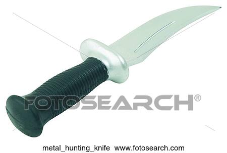 Stock Image - Metal hunting knife. Fotosearch