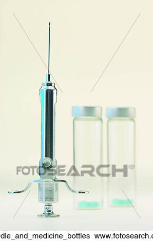 Needle and medicine bottles View Large Photo Image Stock Photograph - Needle and medicine bottles. Fotosearch