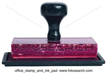 Stock Image - Office stamp and ink pad. Fotosearch
