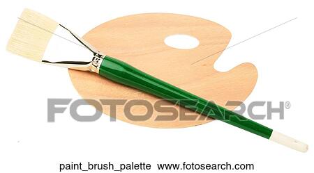 Stock Image - Paint brush palette. Fotosearch