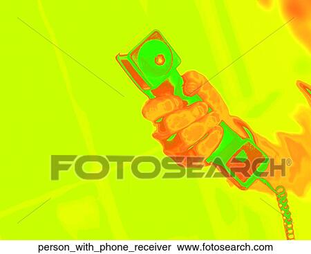 Person with phone receiver View Large Photo Image Stock Photography - Person with phone receiver. Fotosearch