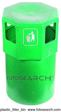 Picture - Plastic litter bin. Fotosearch